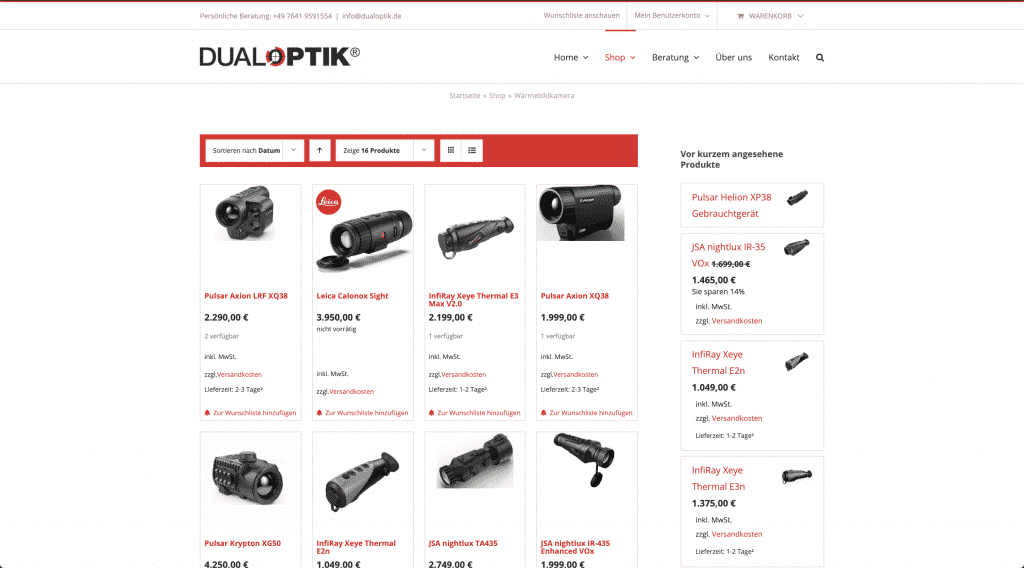 Vorher und Nacher von Dualoptik