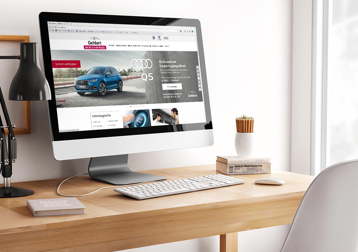 Landingpage Design für das Autohaus Gehlert