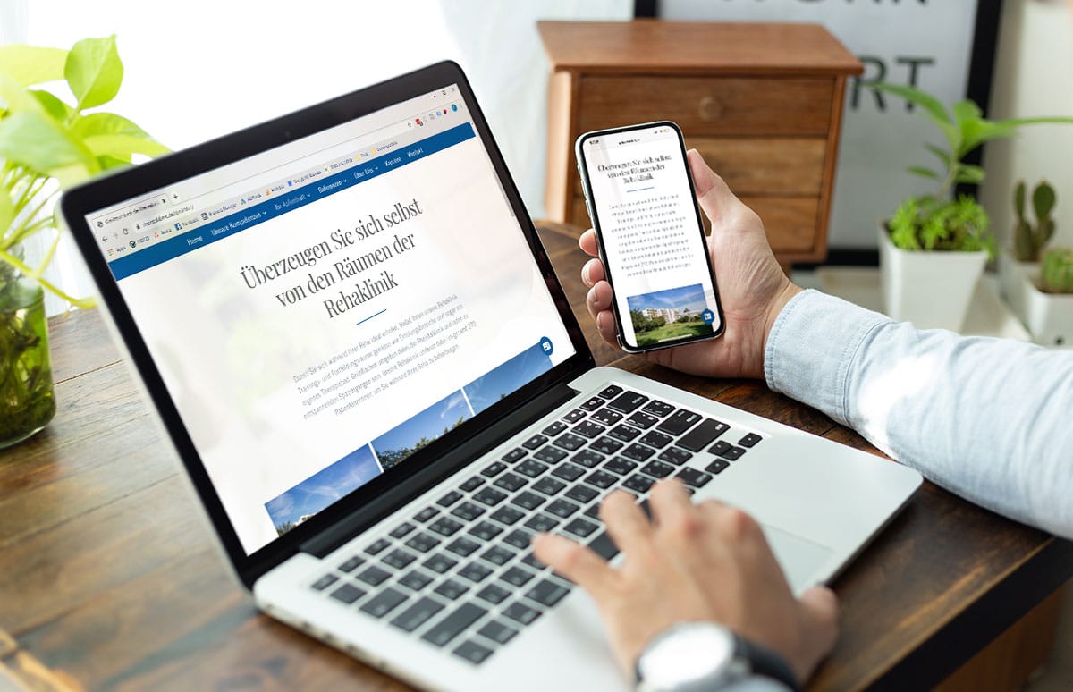 Responsives Webdesign für die Rehaklinik