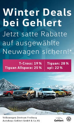 Winter Werbung für Autohaus Gehlert aus Freiburg